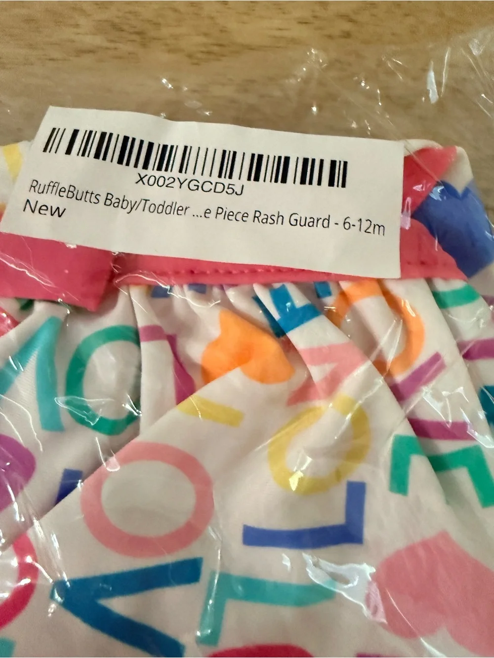 Rufflebutts rash guard NIB 6/12 month